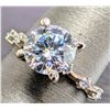 Image 1 : 10K(1.6G), LAB DIAMOND (1.01+0.04CT)RING, SIZE 6.75, SUGGESTED RETAIL VALUE $2500
