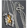 Image 2 : 10K(2.2G), BUTTERFLY NECKLACE 16", SUGGESTED RETAIL VALUE $1200