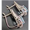 Image 2 : SILVER(4.72G), BLUE TOPAZ (APP 3CT) EARRING, SUGGESTED RETAIL VALUE $300