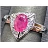 Image 1 : SILVER(3.7G), GENUINE RUBY (1CT) RING, SUGGESTED RETAIL VALUE $360
