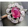 Image 1 : SILVER(3.83G), RUBY (1CT) RING, SUGGESTED RETAIL VALUE $300