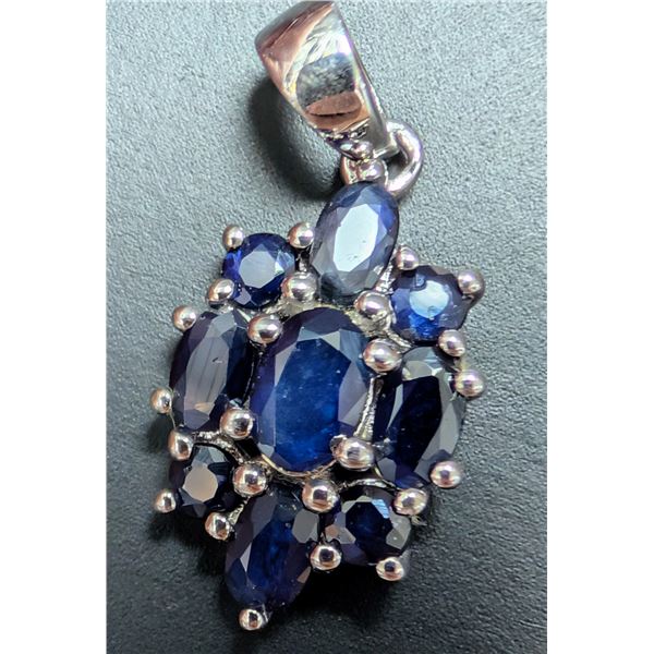 SILVER(3.05G), SAPPHIRE (2.75CT)PENDANT, SUGGESTED RETAIL VALUE $240