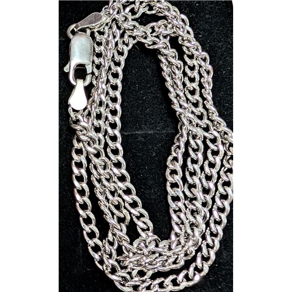 SILVER(4.47G), HOLLOW STYLE ITALIAN CHAIN 20"