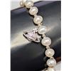 Image 1 : FRESH WATER PEARL MADE IN SILVER 7-8.5" BRACELET FLEXIBLE