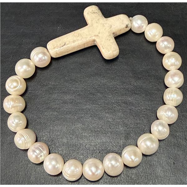 GENUINE FRESH WATER PEARL BRACELET FLEXIBLE