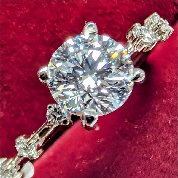 10K(1.49G), LAB DIAMOND (0.9+0.04CT)RING, SIZE 6.75, APPRAISED INSURANCE VALUE $1815