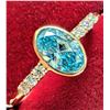 Image 2 : 10K(1.37G), LAB BLUE DIAMOND (0.7+0.07CT)RING, SIZE 6, APPRAISED INSURANCE VALUE $1740