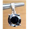 Image 1 : 10K(0.69G), BLACK DIAMOND (1CT) SOLITAIRE PENDANT, APPRAISED INSURANCE VALUE $1200