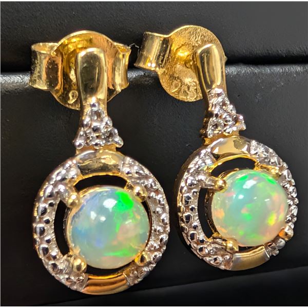 SILVER(2.25G), NATURAL OPAL (APP 1CT) EARRING