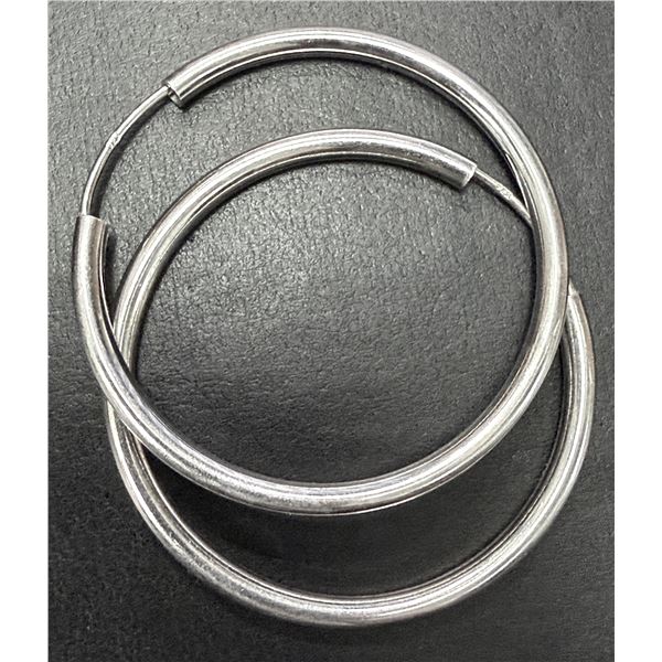 SILVER(1.51G), HOOP 36MM EARRING