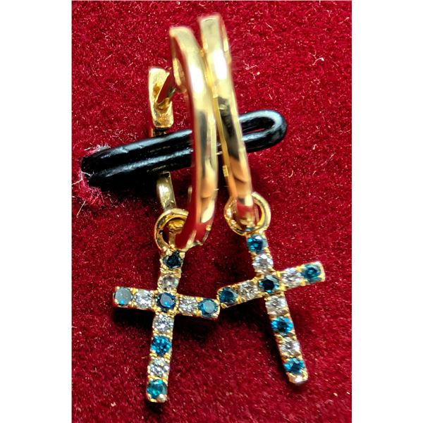 14K(1.71G), NATURAL DIAMOND (0.15CT) EARRINGS, APPRAISED INSURANCE VALUE $1835