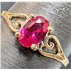 Image 1 : 10K(1G),  LAB RUBY (0.5CT)RING, SIZE 5.5, APPRAISED INSURANCE VALUE $800