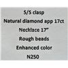 Image 2 : NATURAL DIAMOND (17CT)  NECKLACE 16", APPRAISED INSURANCE VALUE $500