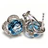 Image 2 : SILVER(4.4G), BLUE TOPAZ (5.5CT) EARRINGS, SUGGESTED RETAIL VALUE $320