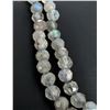 Image 2 : LABRADORITE FACETED BEADS SILVER NECKLACE 13"
