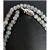 Image 3 : LABRADORITE FACETED BEADS SILVER NECKLACE 13"