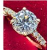Image 2 : 10K(1.77G), LAB DIAMOND (1.1+0.08CT)RING, SIZE 6, APPRAISED INSURANCE VALUE $2100