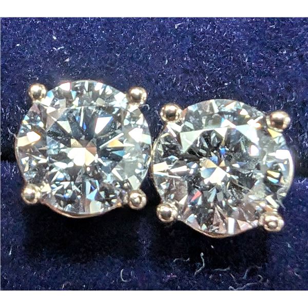 10K(1.26G), LAB DIAMOND (2.04CT) EARRING, APPRAISED INSURANCE VALUE $2000