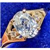 Image 1 : 10K(1.45G), WHITE ZIRCON (1.25CT), LAB DIAMOND (0.04CT)RING, SIZE 7, APPRAISED INSURANCE VALUE $1700