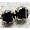 Image 3 : 14K(0.66G), BLACK DIAMOND (2CT) EARRINGS, APPRAISED INSURANCE VALUE $1315 (DIAMOND DETACHED FROM ...