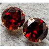 Image 1 : 14K(0.84G), GENUINE GARNET (2CT) EARRINGS, SUGGESTED RETAIL VALUE $800