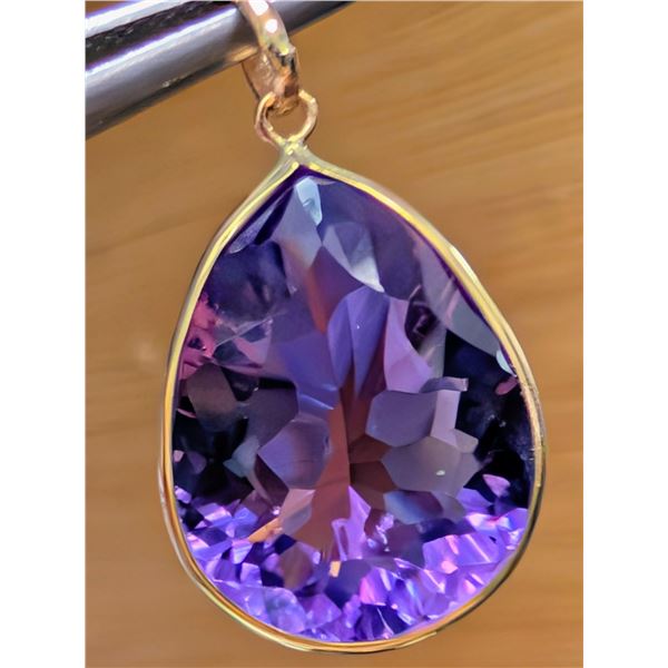 10K(2.32G), AMETHYST (10CT) PENDANT, APPRAISED INSURANCE VALUE $715