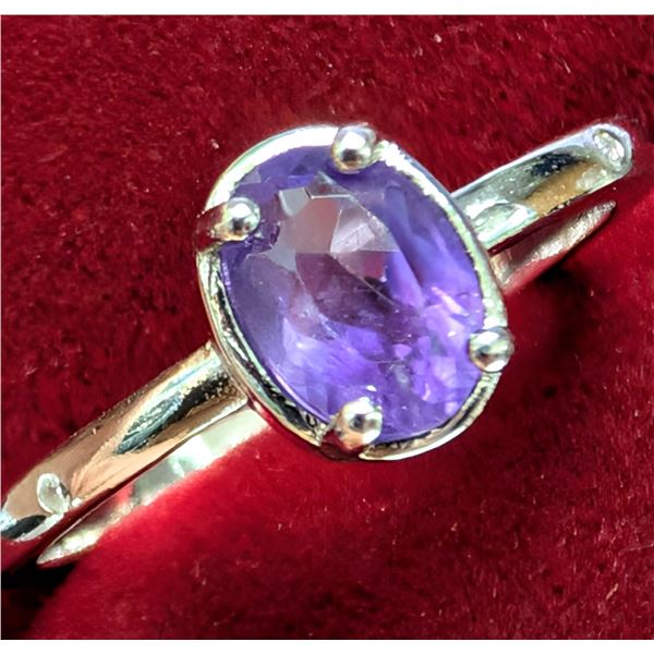 SILVER(2.16G), BLUE SAPPHIRE (1CT) RING