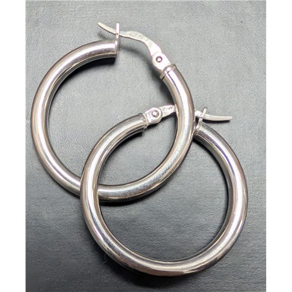 SILVER(3.05G), HOOP 25MM EARRING