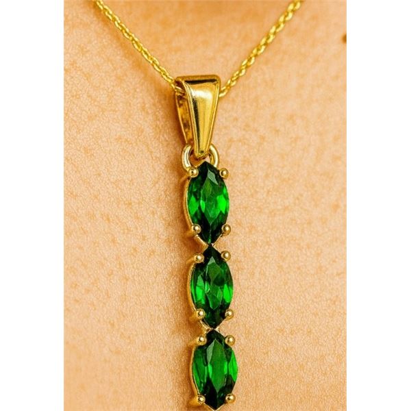 SILVER(1.3G), TOURMALINE (0.85CT) PENDANT