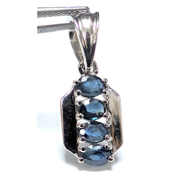 SILVER(1.45G), GENUINE SAPPHIRE (0.85CT) PENDANT