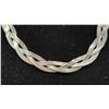Image 2 : *NEW* PLATINUM PLATED 9 MM TRIPLE TWISTED SERPENTINE NECKLACE: ADJUSTABLE 18"-19.5" CHAIN