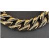 Image 2 : *NEW* 14K GOLD PLATED 14MM ICED OUT CUBAN LINK BRACELET: 8" LONG