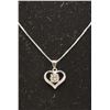 Image 2 : *NEW* 925 SILVER 0.8CT MOISSANTE LAB DIAMOND HEART NECKLACE: 16" TO 17" LONG