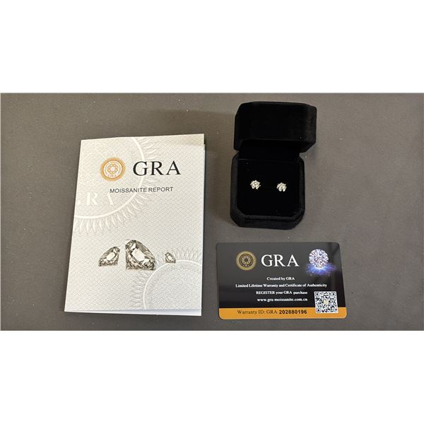 *NEW* .925 SILVER MOISSANITE LAB DIAMOND SNOWFLAKE STUD EARRINGS: .5CT EACH