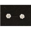 Image 2 : *NEW* .925 SILVER MOISSANITE LAB DIAMOND SNOWFLAKE STUD EARRINGS: .5CT EACH