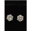 Image 2 : *NEW* .925 SILVER SIMULATED DIAMOND (CZ) STUD EARRINGS: 3CT EACH