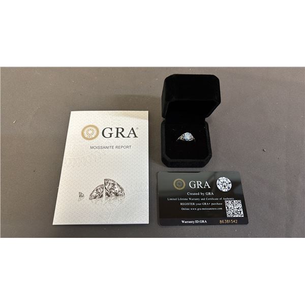 *NEW* 925 SILVER 2 CT BLUE MOISSANITE LAB DIAMOND INFINITY RING: SIZE 7