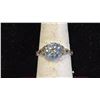 Image 2 : *NEW* 925 SILVER 2 CT BLUE MOISSANITE LAB DIAMOND INFINITY RING: SIZE 7