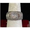Image 2 : *NEW* PLATINUM PLATED 1CT SIMULATED DIAMOND (CZ) MAN'S RING - RESIZEABLE