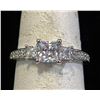 Image 2 : *NEW* .925 SILVER 1CT PRINCESS CUT SIMULATED DIAMOND (CZ) TRINITY RING: SIZE 7