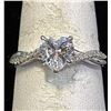 Image 2 : *NEW* STERLING SILVER 1CT HEART CUT SIMULATED DIAMOND (CZ) TWIST RING: SIZE 7.5
