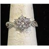 Image 2 : *NEW* STERLING SILVER 1CT SIMULATED DIAMOND (CZ) FLOWER TWIST RING: SIZE 7