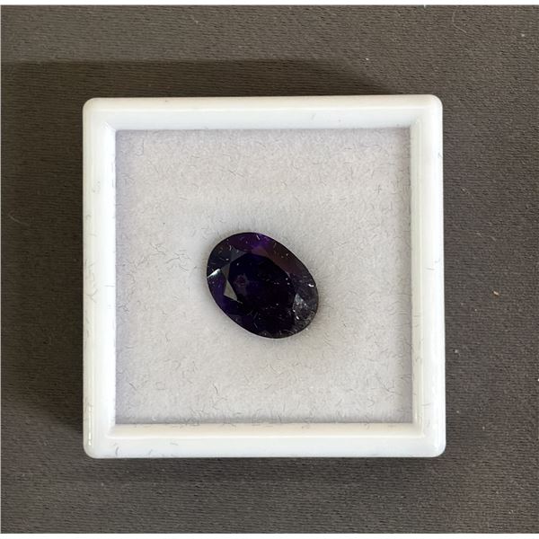 6.7CT OVAL CUT NATURAL ROYAL AMETHYST: UNTREATED (10.2MM X 13.9MM)