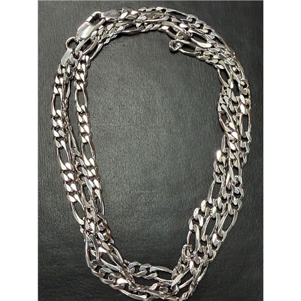 SILVER(12.17G), RHODIUM PLATED CHAIN 24", SUGGESTED RETAIL VALUE $210