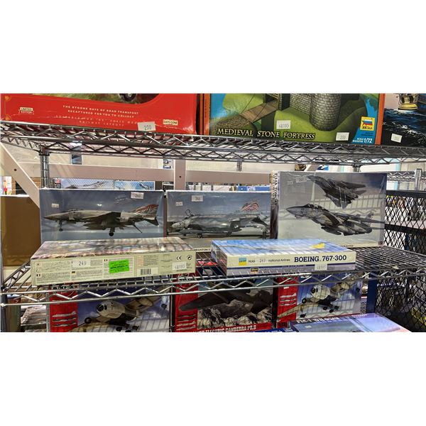 *SEALED BOXES* SHELF OF ASSORTED AIRPLANE MODEL KITS: AIR DO, DRAGON & HASEGAWA