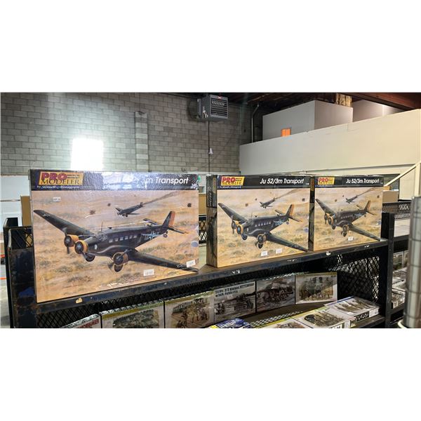 (3) PRO MODELER BY REVELL-MONOGRAM JU 52/3M TRANSPORT 1:48 MODEL KITS - *IN SEALED BOXES*