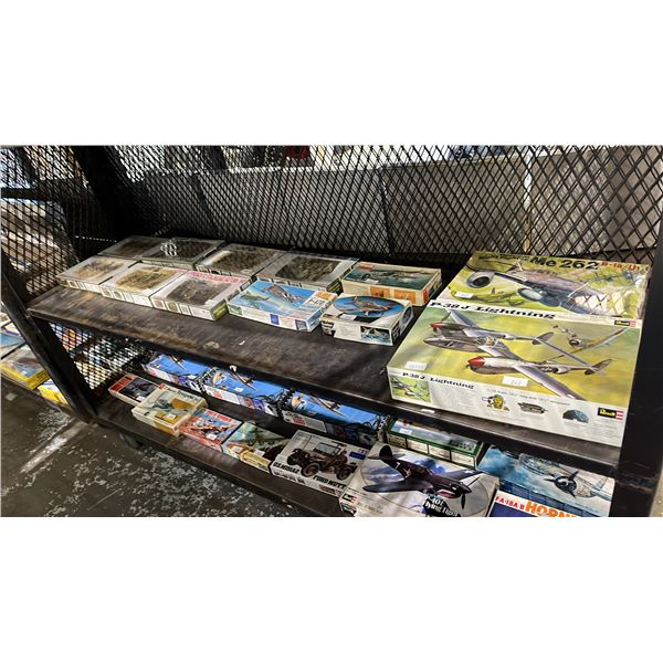 SHELF OF ASSORTED FIGURE & AIRPLANE MODEL KITS: DRAGON, REVELL, JO HAN & MORE