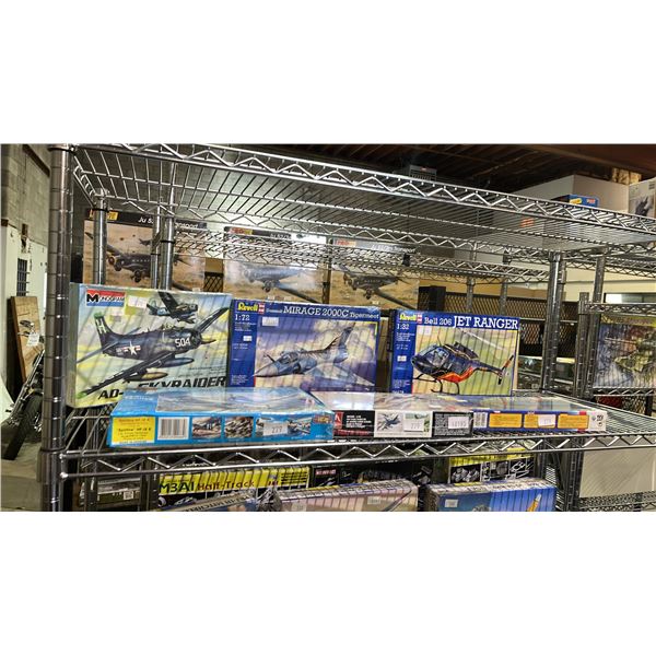 *SEALED BOXES* SHELF OF ASSORTED AIRPLANE MODEL KITS: REVELL, HOBBY CRAFT, MONOGRAM & MORE