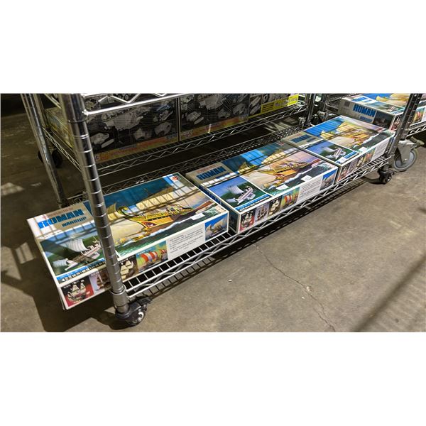 (3) GALAXY TOYS ROMAN WARSHIP "SEA WOLF" SHIP MODEL KITS