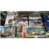 Image 2 : SHELF OF ASSORTED AIR & GROUND VEHICLE MODEL KITS: ROSHIMA, KIRIN, MONOGRAM & MORE